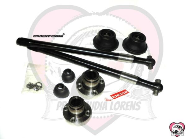 KIT COMPLETO SEMIASSI E MANICOTTI IN ACCIAIO TEMPRATO LAVAZZA FIAT 500 - 126