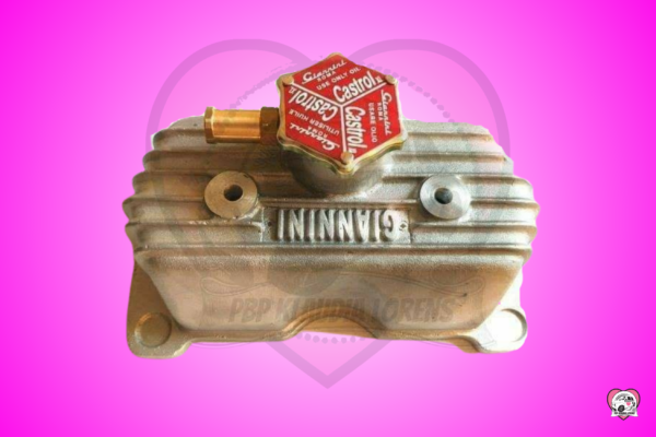Coperchio punterie in alluminio col tappo per fiat 126/ 500 epoca GIANNINI