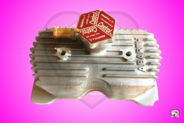 Coperchio punterie in alluminio col tappo per fiat 126/ 500 epoca ABARTH alto
